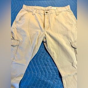 Wrangler Men’s Khaki / Tan Cargo Pants Ripstop Straight Leg Outdoor Size 34x30